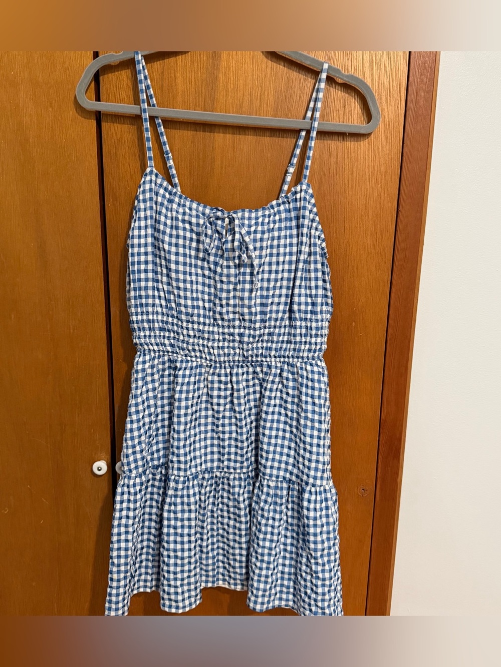 Klassy Network Blue Gingham Sundress with built in bra!!